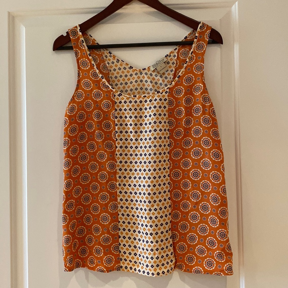 Lucky Brand orange patterned tank